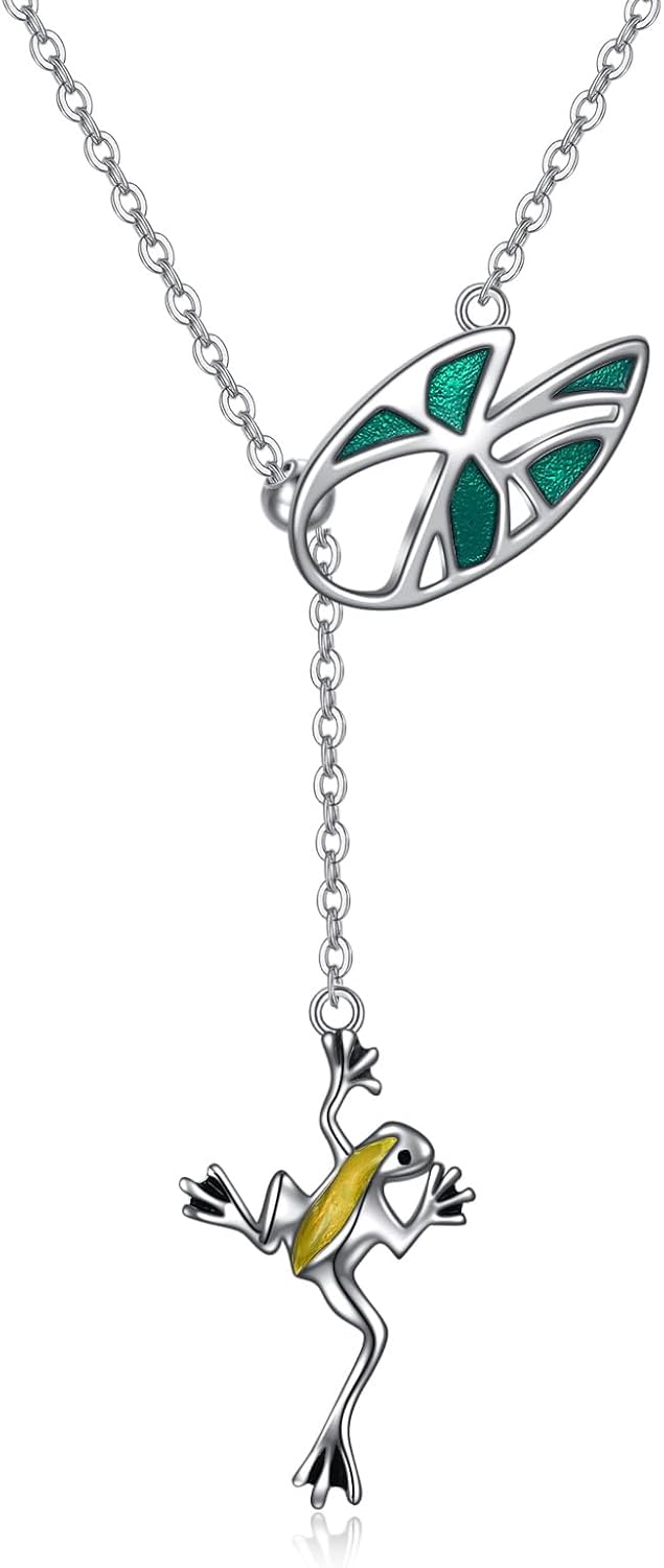 YAFEINI Tier Geschenke Sterling Silber Faultier/Panda/Fox/Pinguin/Alpaka/Kolibri/Frosch/Libellen/Fuchs/Schmetterling/Hirsch/Lama/Otter Halskette Tier Anhänger Schmuck für Frauen Geschenke