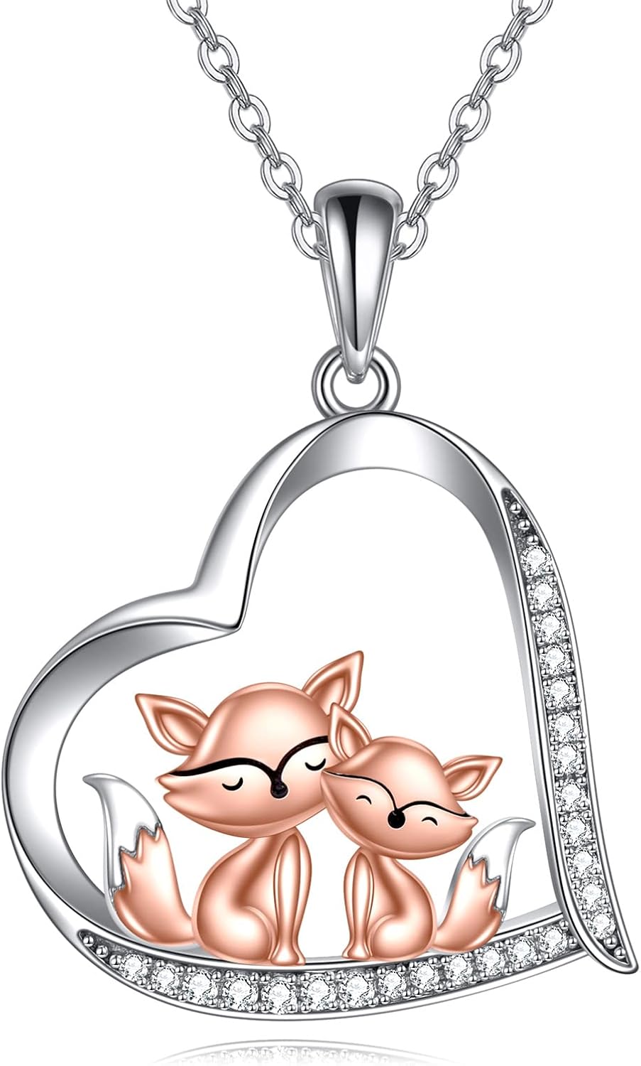 YAFEINI Tier Geschenke Sterling Silber Faultier/Panda/Fox/Pinguin/Alpaka/Kolibri/Frosch/Libellen/Fuchs/Schmetterling/Hirsch/Lama/Otter Halskette Tier Anhänger Schmuck für Frauen Geschenke