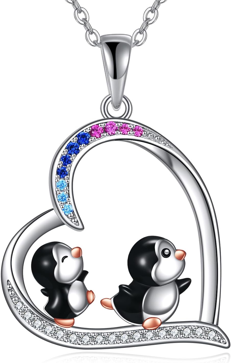 YAFEINI Tier Geschenke Sterling Silber Faultier/Panda/Fox/Pinguin/Alpaka/Kolibri/Frosch/Libellen/Fuchs/Schmetterling/Hirsch/Lama/Otter Halskette Tier Anhänger Schmuck für Frauen Geschenke