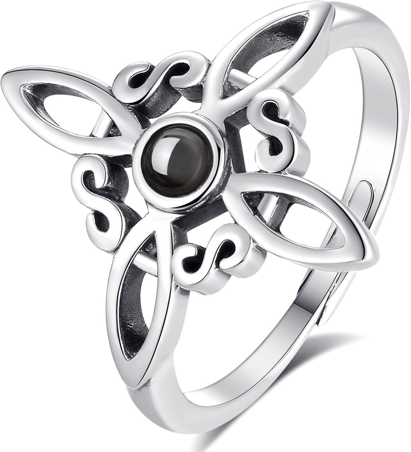 AEONSLOVE Schlange Ring Silber 925 für Damen, Lebensbaum Verstellbarer Ring für Frauen, Offener Ringe Vintage mit Blatt/Hexenknoten/Keltischer Knoten