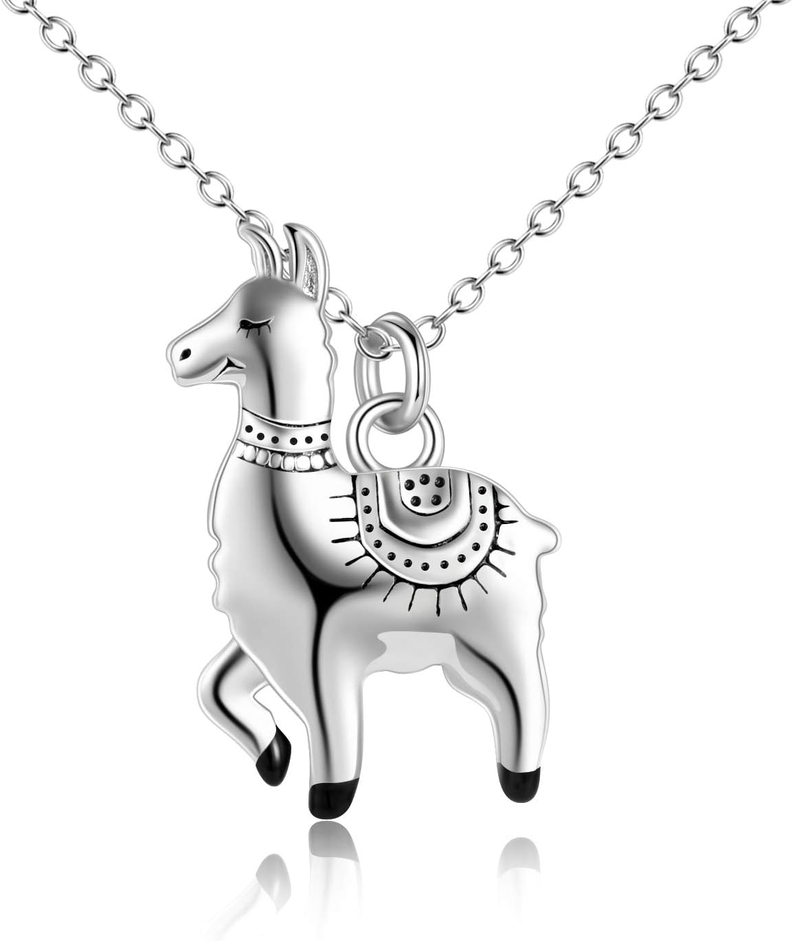 YAFEINI Tier Geschenke Sterling Silber Faultier/Panda/Fox/Pinguin/Alpaka/Kolibri/Frosch/Libellen/Fuchs/Schmetterling/Hirsch/Lama/Otter Halskette Tier Anhänger Schmuck für Frauen Geschenke