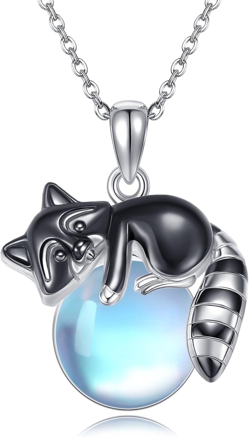 YAFEINI Tier Geschenke Sterling Silber Faultier/Panda/Fox/Pinguin/Alpaka/Kolibri/Frosch/Libellen/Fuchs/Schmetterling/Hirsch/Lama/Otter Halskette Tier Anhänger Schmuck für Frauen Geschenke