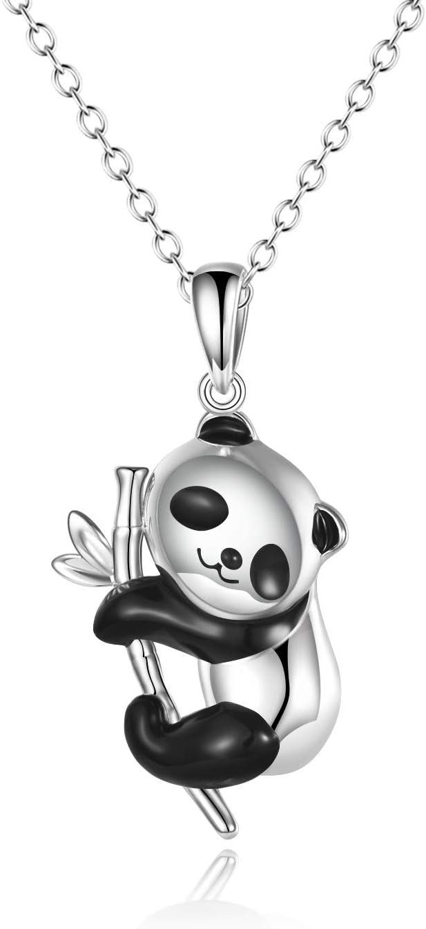 YAFEINI Tier Geschenke Sterling Silber Faultier/Panda/Fox/Pinguin/Alpaka/Kolibri/Frosch/Libellen/Fuchs/Schmetterling/Hirsch/Lama/Otter Halskette Tier Anhänger Schmuck für Frauen Geschenke