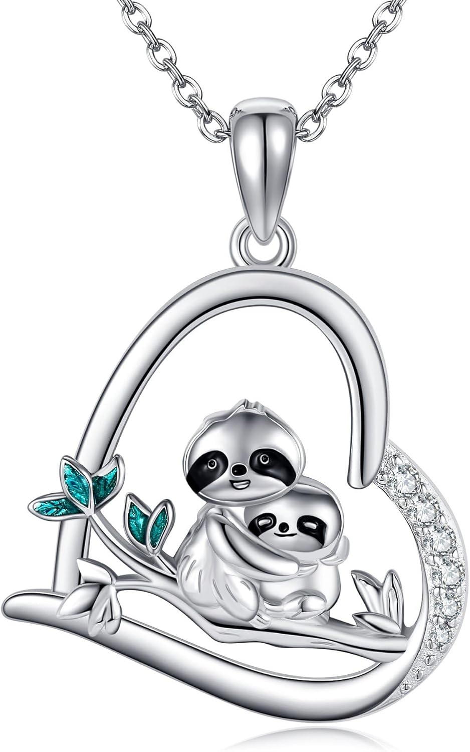 YAFEINI Tier Geschenke Sterling Silber Faultier/Panda/Fox/Pinguin/Alpaka/Kolibri/Frosch/Libellen/Fuchs/Schmetterling/Hirsch/Lama/Otter Halskette Tier Anhänger Schmuck für Frauen Geschenke