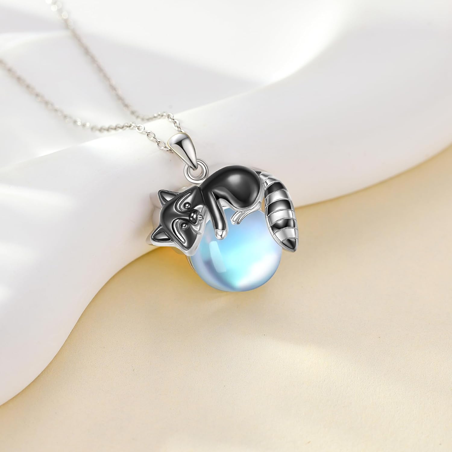 YAFEINI Tier Geschenke Sterling Silber Faultier/Panda/Fox/Pinguin/Alpaka/Kolibri/Frosch/Libellen/Fuchs/Schmetterling/Hirsch/Lama/Otter Halskette Tier Anhänger Schmuck für Frauen Geschenke