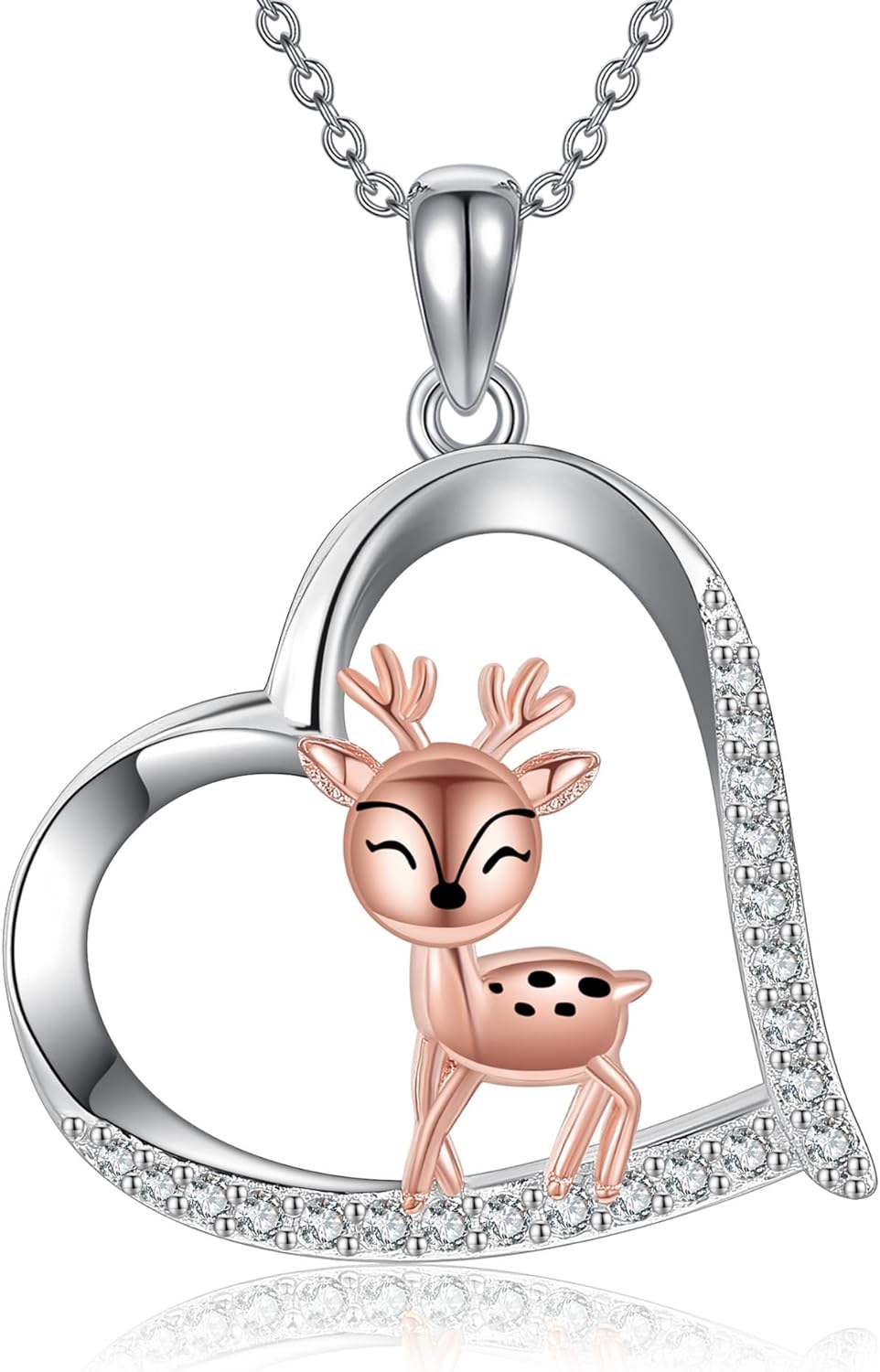 YAFEINI Tier Geschenke Sterling Silber Faultier/Panda/Fox/Pinguin/Alpaka/Kolibri/Frosch/Libellen/Fuchs/Schmetterling/Hirsch/Lama/Otter Halskette Tier Anhänger Schmuck für Frauen Geschenke
