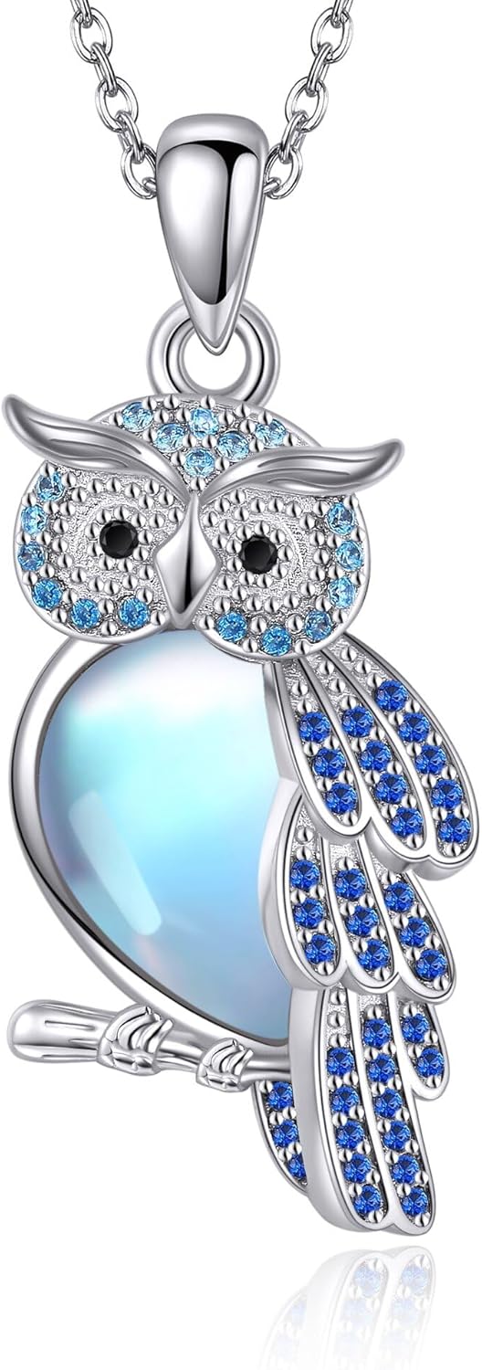 YAFEINI Tier Geschenke Sterling Silber Faultier/Panda/Fox/Pinguin/Alpaka/Kolibri/Frosch/Libellen/Fuchs/Schmetterling/Hirsch/Lama/Otter Halskette Tier Anhänger Schmuck für Frauen Geschenke