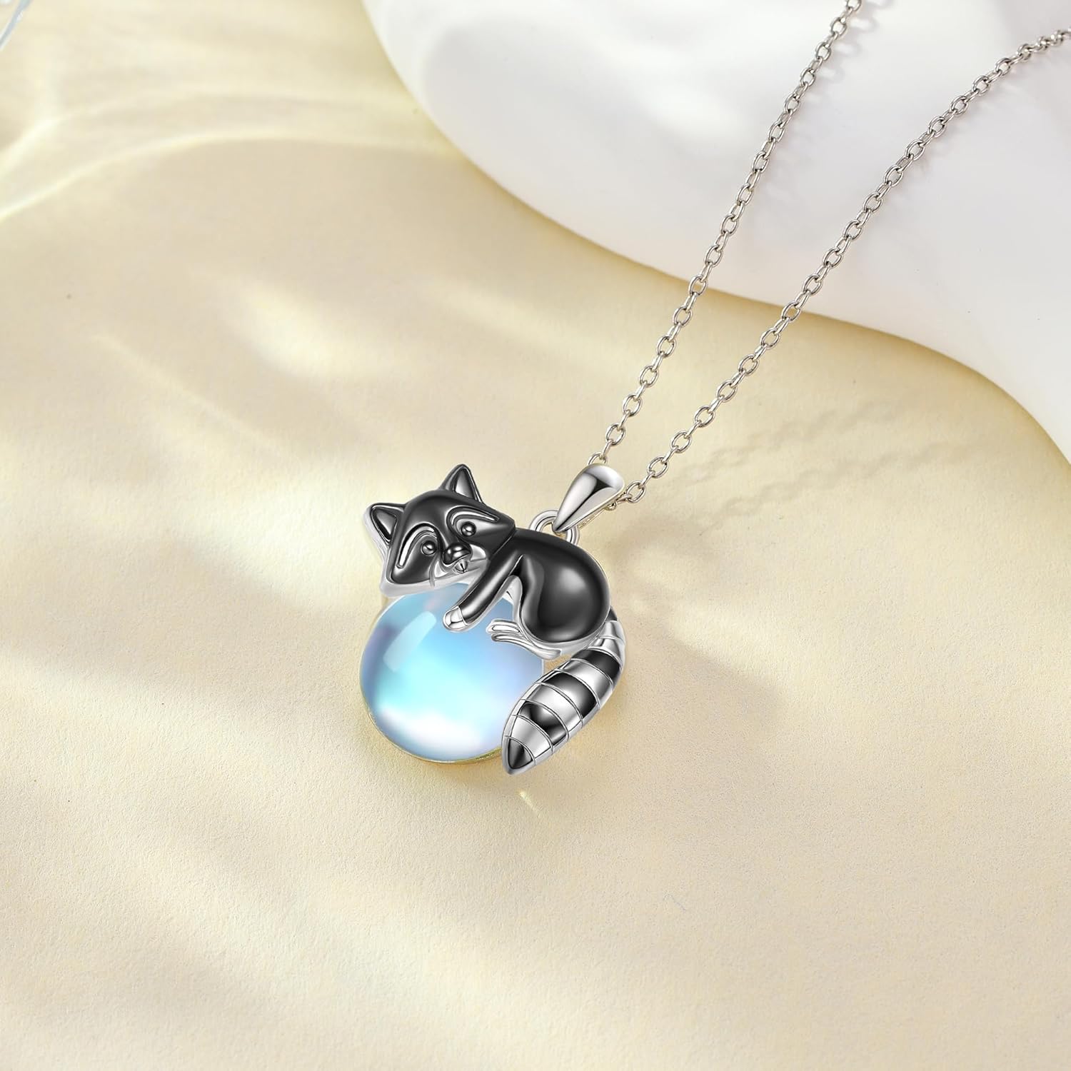 YAFEINI Tier Geschenke Sterling Silber Faultier/Panda/Fox/Pinguin/Alpaka/Kolibri/Frosch/Libellen/Fuchs/Schmetterling/Hirsch/Lama/Otter Halskette Tier Anhänger Schmuck für Frauen Geschenke